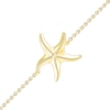 Textured Starfish Bracelet in 10K Gold - 7.5"