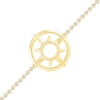 Thumbnail Image 0 of Double Circle Eight-Point Star Bracelet in 10K Gold - 7.5"