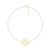 Double Circle Eight-Point Star Bracelet in 10K Gold - 7.5"