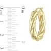 25.0mm Twist Hoop Earrings in 10K Gold