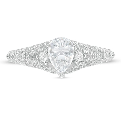 Vera Wang Love Collection 1.45 CT. T.W. Certified Pear-Shaped Diamond Engagement Ring in 14K White Gold (I/SI2)