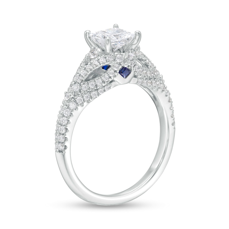 Vera Wang Love Collection 1.45 CT. T.W. Certified Princess-Cut Diamond Engagement Ring in 14K White Gold (I/SI2)