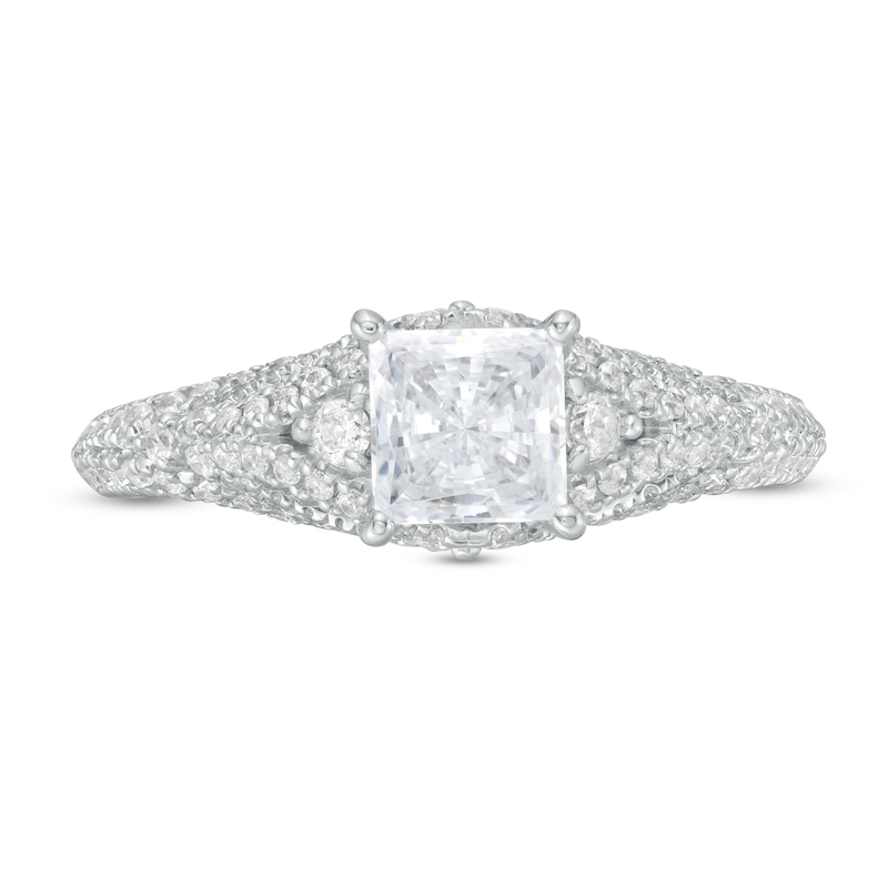 Vera Wang Love Collection 1.45 CT. T.W. Certified Princess-Cut Diamond Engagement Ring in 14K White Gold (I/SI2)