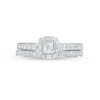 Perfect Fit 0.60 CT. T.W. Princess-Cut Diamond Frame Vintage-Style Bridal Set in 10K White Gold