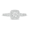 Thumbnail Image 3 of 0.95 CT. T.W. Diamond Double Cushion Frame Engagement Ring in 14K White Gold