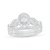 Thumbnail Image 0 of 1.00 CT. T.W. Oval Diamond Frame Bridal Set in 14K White Gold