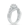 Thumbnail Image 2 of 1.00 CT. T.W. Oval Diamond Frame Bridal Set in 14K White Gold