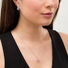 Thumbnail Image 1 of Lab-Created Pink and White Sapphire Infinity Drop Pendant and Drop Earrings Set in Sterling Silver