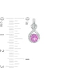 Thumbnail Image 2 of Lab-Created Pink and White Sapphire Infinity Drop Pendant and Drop Earrings Set in Sterling Silver