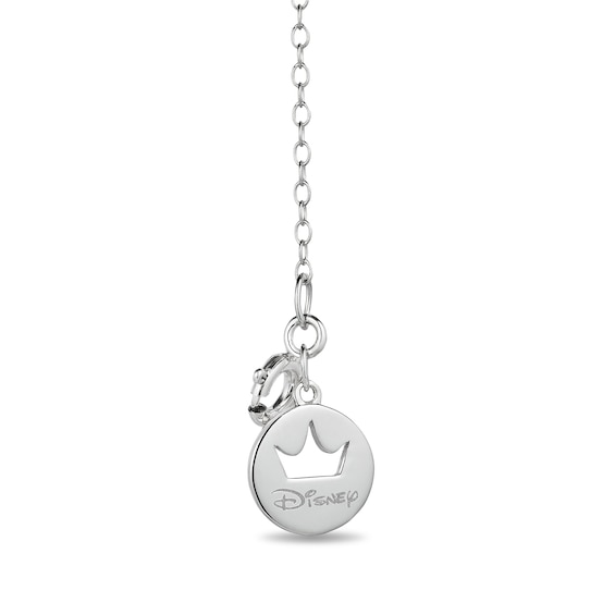 Enchanted Disney Moana 0.145 CT. T.W. Diamond Double Leaf Pendant in Sterling Silver and 10K Gold - 19"