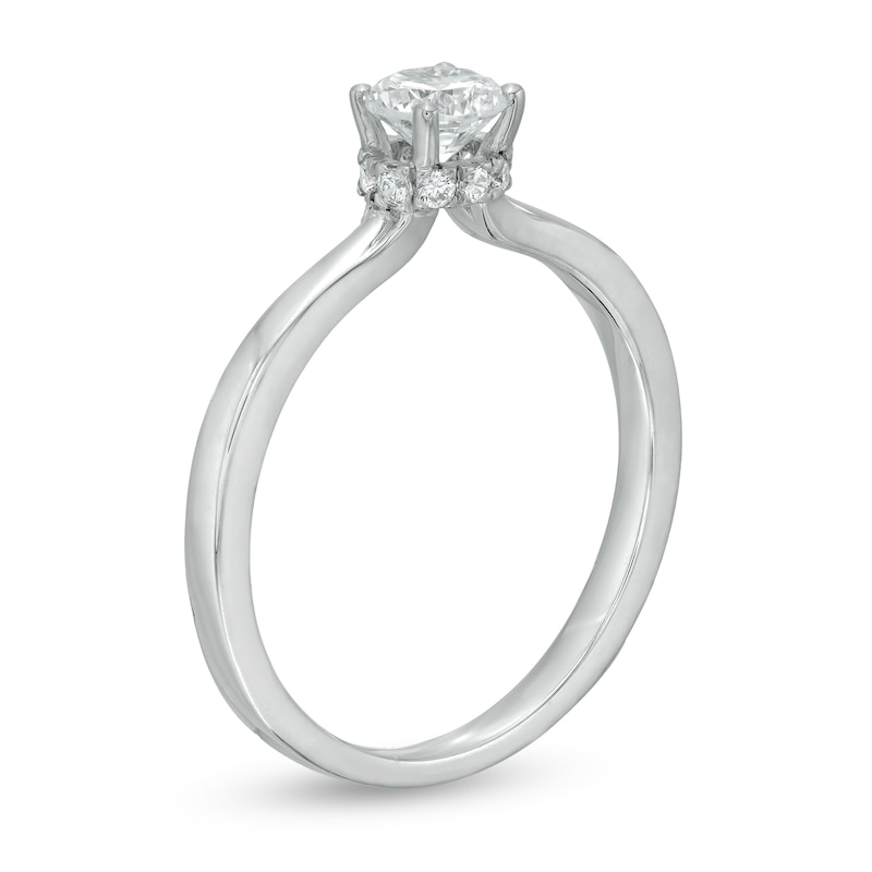 0.45 CT. T.W. Diamond Solitaire Split Shank Engagement Ring in 10K White Gold|Peoples Jewellers