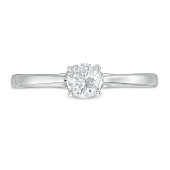 0.45 CT. T.W. Diamond Solitaire Split Shank Engagement Ring in 10K White Gold