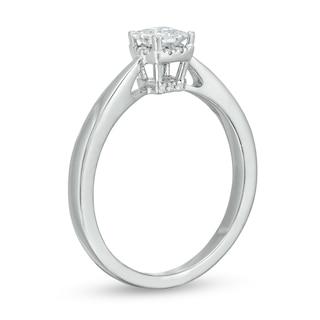 0.37 CT. T.W. Princess-Cut Diamond Solitaire Tapered Shank Engagement Ring in 10K White Gold