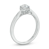 0.37 CT. T.W. Diamond Frame with Tapered Shank Engagement Ring in 10K White Gold