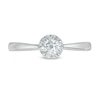 0.37 CT. T.W. Diamond Frame with Tapered Shank Engagement Ring in 10K White Gold