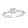 Thumbnail Image 0 of 0.45 CT. T.W. Diamond Solitaire Framed Setting Frame Engagement Ring in 10K White Gold