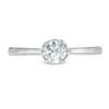 0.45 CT. T.W. Diamond Solitaire Framed Setting Frame Engagement Ring in 10K White Gold