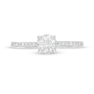 0.37 CT. T.W. Diamond Hidden Frame Engagement Ring in 10K White Gold