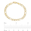 Thumbnail Image 3 of 6.5mm Figaro Chain Bracelet in Hollow 10K Gold - 8.5"