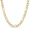 Thumbnail Image 0 of 6.5mm Figaro Chain Necklace in Hollow 10K Gold - 22"