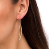 Diamond-Cut Curved Crossover Drop Earrings in 10K Gold