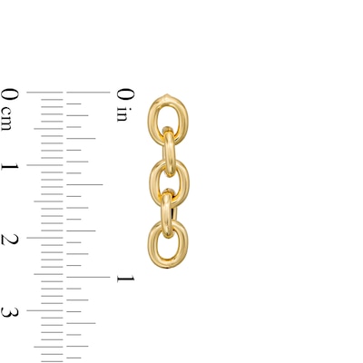 Chain Link Drop Earrings in 10K Gold