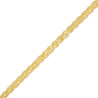 4.9mm Interlocking Link Chain Bracelet in Hollow 10K Gold – 7.5"