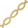 Thumbnail Image 0 of 8.75mm Diamond-Cut Oval Link Chain Bracelet in Hollow 10K Gold - 7.5"
