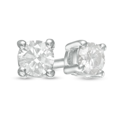 0.20 CT. T.W. Diamond Solitaire Stud Earrings in Sterling Silver (J/I3)