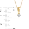 0.18 CT. Diamond Solitaire Swirl Pendant in 14K Gold (I/I2)