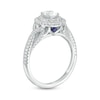 Thumbnail Image 2 of Vera Wang Love Collection 1.06 CT. T.W. Oval Diamond Double Frame Engagement Ring in 14K White Gold