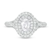 Thumbnail Image 3 of Vera Wang Love Collection 1.06 CT. T.W. Oval Diamond Double Frame Engagement Ring in 14K White Gold