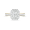 1.20 CT. T.W Certified Canadian Emerald-Cut Diamond Frame Engagement Ring in 14K Gold (I/SI2)