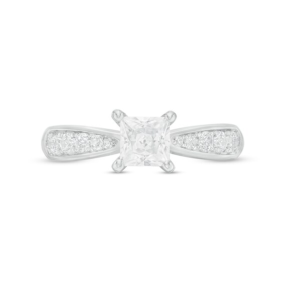 1.00 CT. T.W. Princess-Cut Diamond Engagement Ring in 14K White Gold