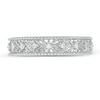 Thumbnail Image 3 of 0.065 CT. T.W. Diamond Ornate Wedding Band in 10K White Gold