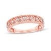 0.065 CT. T.W. Diamond Ornate Wedding Band in 10K Rose Gold