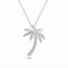 Thumbnail Image 0 of 0.04 CT. T.W. Diamond Palm Tree Pendant in Sterling Silver