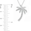 Thumbnail Image 1 of 0.04 CT. T.W. Diamond Palm Tree Pendant in Sterling Silver