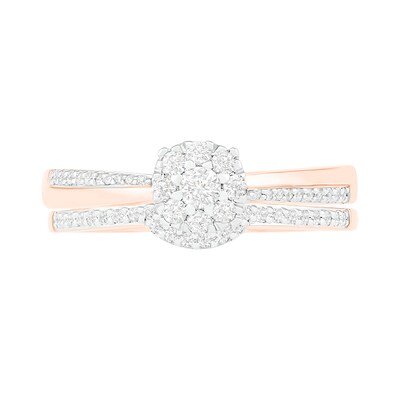 0.29 CT. T.W. Composite Diamond Bridal Set in 10K Rose Gold