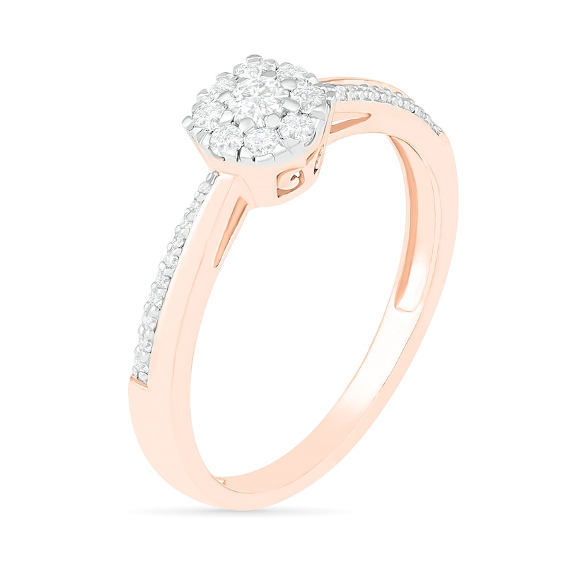 0.29 CT. T.W. Composite Diamond Bridal Set in 10K Rose Gold