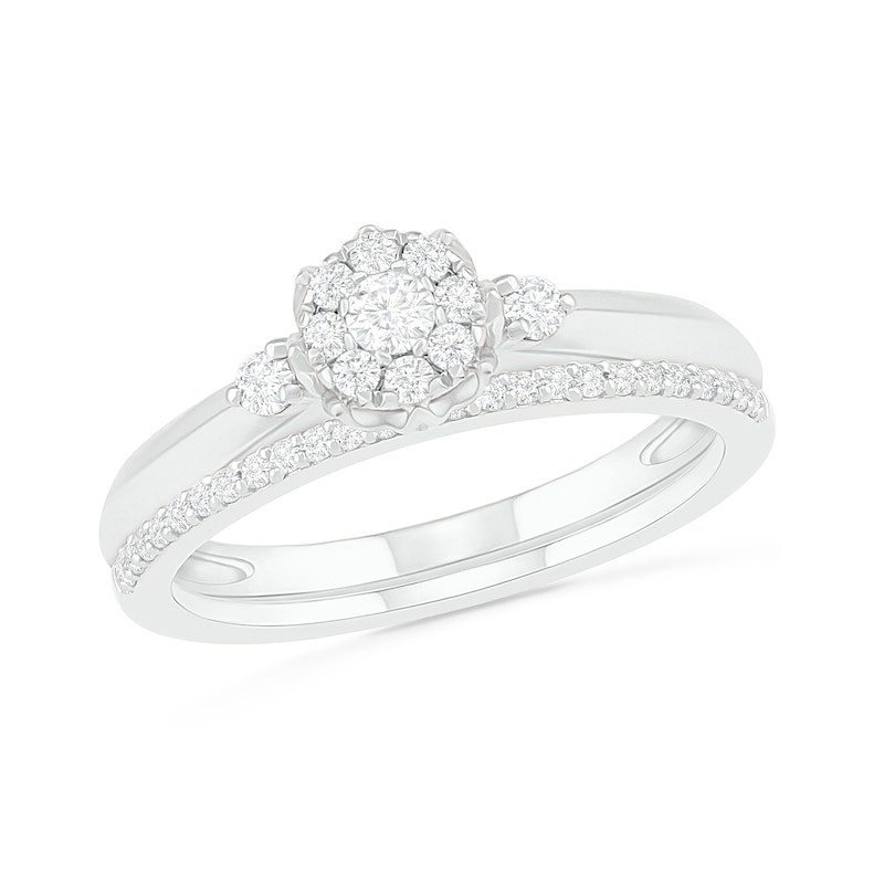 0.29 CT. T.W. Composite Diamond Bridal Set in 10K White Gold