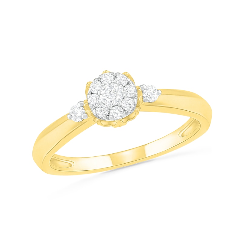 0.29 CT. T.W. Composite Diamond Bridal Set in 10K Gold