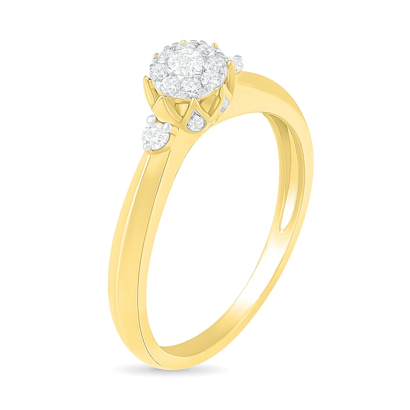 0.29 CT. T.W. Composite Diamond Bridal Set in 10K Gold