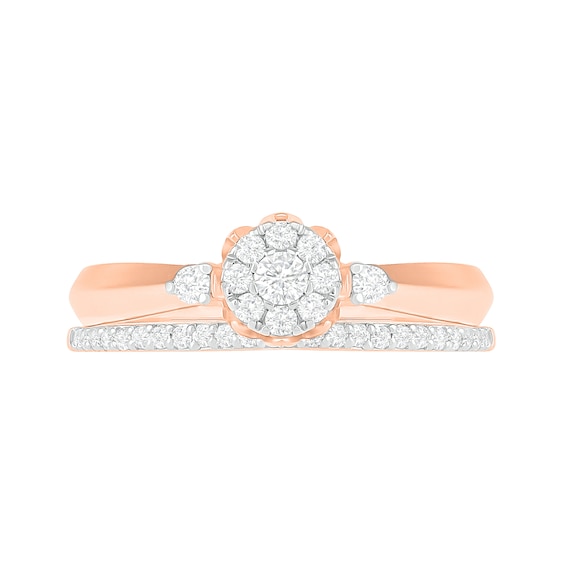 0.29 CT. T.W. Composite Diamond Bridal Set in 10K Rose Gold