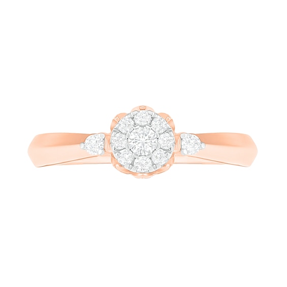 0.29 CT. T.W. Composite Diamond Bridal Set in 10K Rose Gold