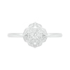 Thumbnail Image 4 of 0.29 CT. T.W. Diamond Flower Frame Bridal Set in 10K White Gold