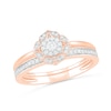 0.29 CT. TW. Diamond Flower Frame Bridal Set in 10K Rose Gold