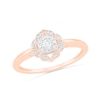 Thumbnail Image 3 of 0.29 CT. TW. Diamond Flower Frame Bridal Set in 10K Rose Gold