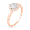 Thumbnail Image 5 of 0.29 CT. TW. Diamond Flower Frame Bridal Set in 10K Rose Gold