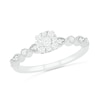 0.37 CT. T.W. Composite Diamond Vintage-Style Bridal Set in 10K White Gold